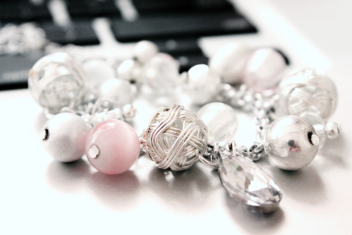 pink charm bracelet Old Navy jewelry