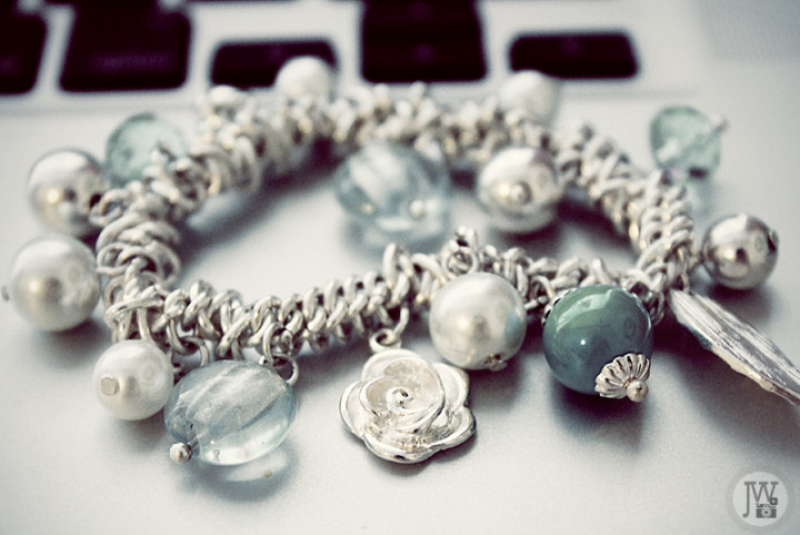 light blue charm bracelet Old Navy jewelry
