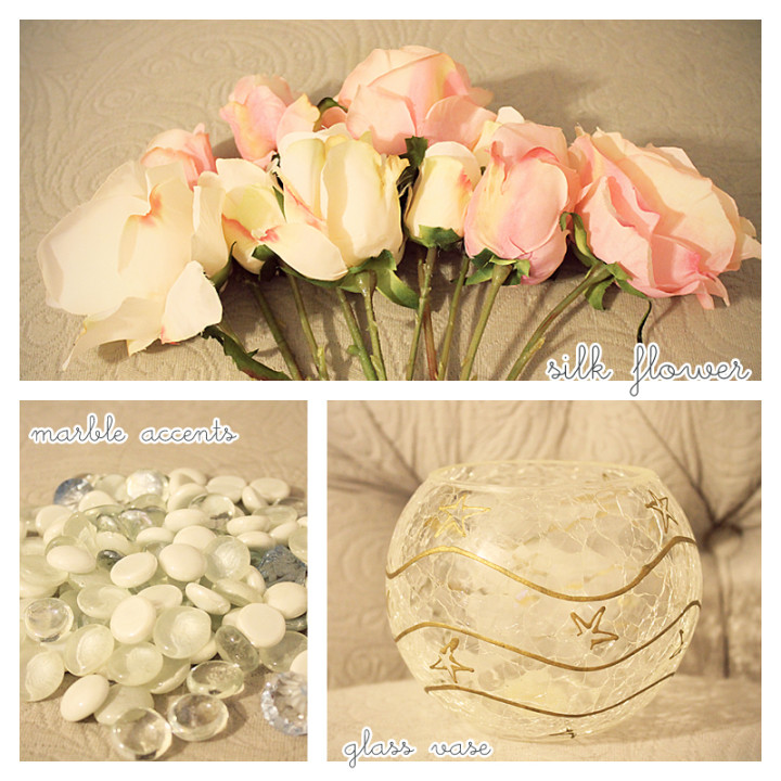 DIY silk flower arrangement materials