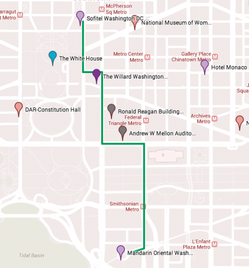 Our Wedding Venues - Google Maps Engine is amazing for figuring out location logistics
