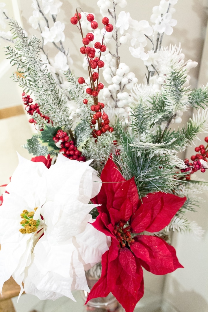 Easy holiday floral arrangement // Geeky Posh