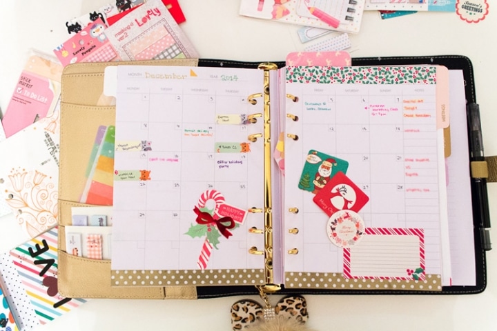 Christmas planner decoration