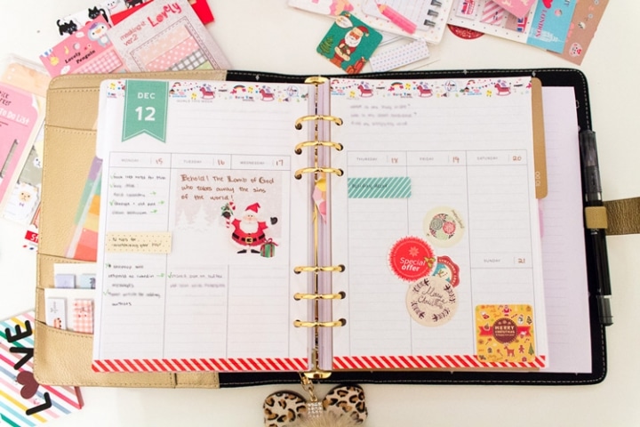 Christmas planner decoration