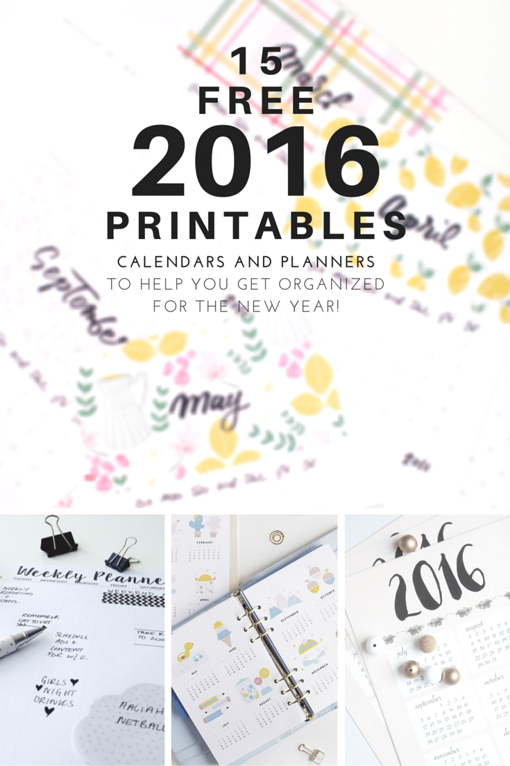 15 free printables to get you organized for 2016 // Geeky Posh