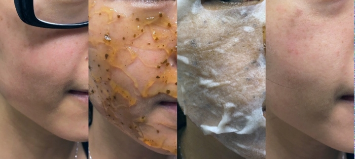 Sandwich masking with the DearPacker Black Tea & Black Rose Mask