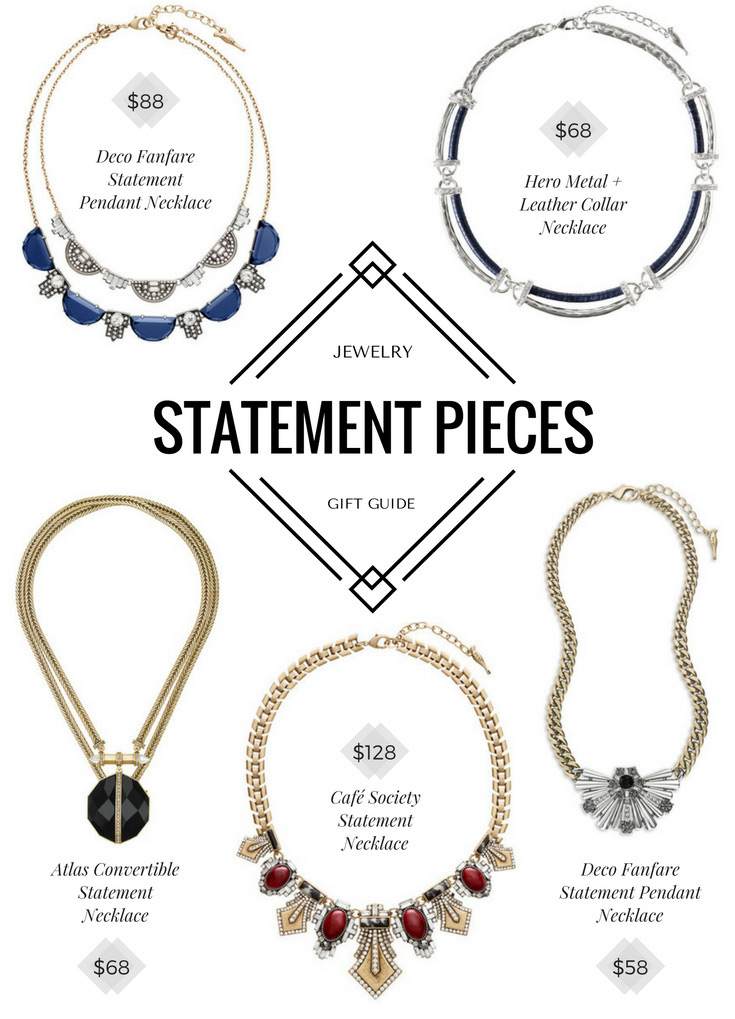 Holiday jewelry gift guide - beautiful and affordable statement pieces