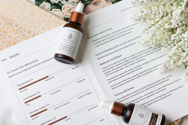 Customized eco-luxe serums with Activist Skincare