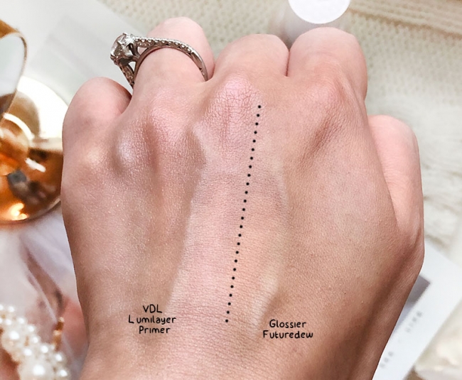 glossier futuredew vs vsl lumilayer primer