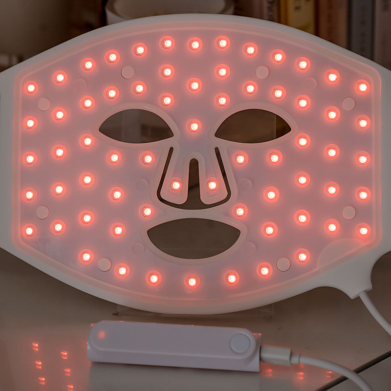 CurrentBody Skin LED Light Therapy Mask On